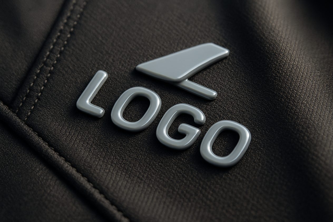 Raised silicone and TPU heat-transfer labels on activewear