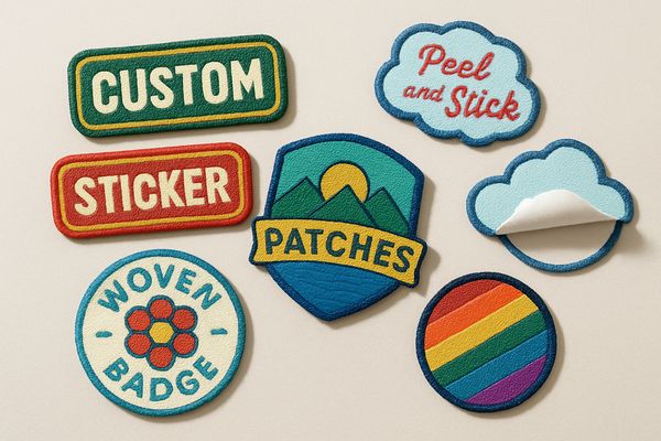Custom Woven Stickers: Peel-and-Stick Woven Logo Badges